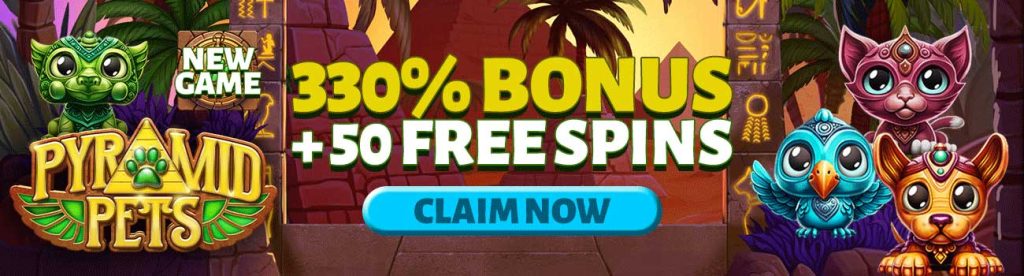 330% bonus plus free spins